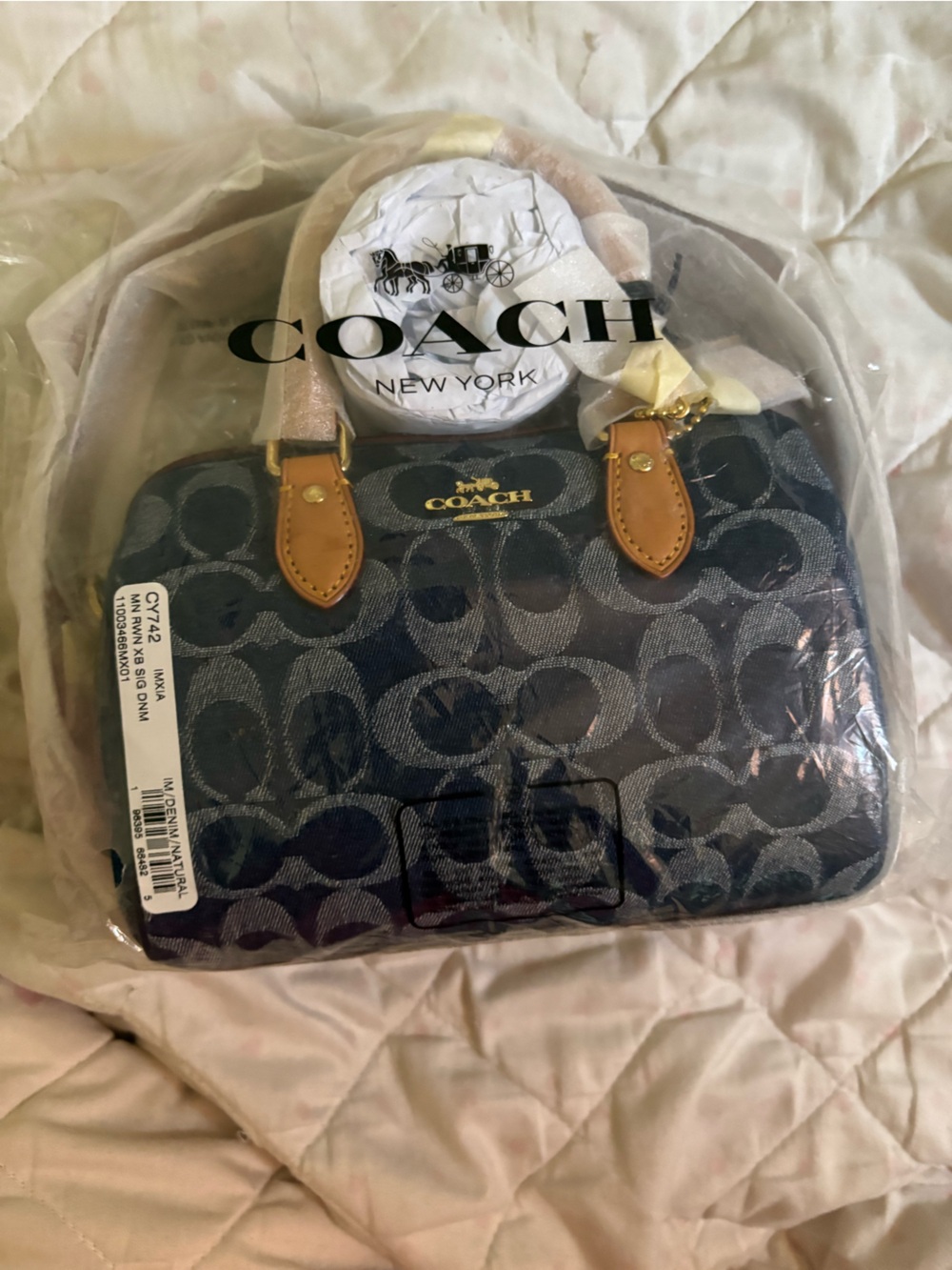 COACH 2025 Mini Rowan Crossbody Bag In Signature Denim